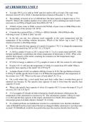 AP CHEMISTRY UNIT 5  ( Latest 2024 / 2025 ) Actual Questions and Answers 100% Correct