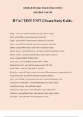 HVAC TEST UNIT 2 Exam Study Guide.