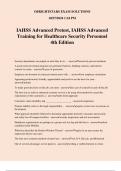 IAHSS Advanced Pretest, IAHSS Advanced Training for Healthcare Security Personnel 4th Edition