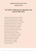 ICC Soils Certification Test Questions And Answers 100% Pass.