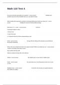 Math 110 Test 4 Certification Review Exam Questions With Multiple Choices And Verified Answers.