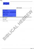 AQA-7677-2-BIBLICAL HEBREW FINAL MARK SCHEME PAPER 2:Prose Literature-A LEVEL-Jun24-v1.0