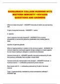 SADDLEBACK COLLAGE NURSING N172 MIDTERM IMMUNITY +HIV/AIDS QUESTIONS AND ANSWERS