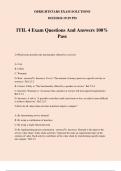 ITIL 4 Exam Questions And Answers 100% Pass