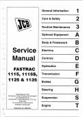 JCB FASTRAC 1115, 1115S, 1125, 1135 Service Manual PDF