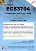 ECS3704 Assignment 4 PORTFOLIO (COMPLETE ANSWERS) Semester 2 2024