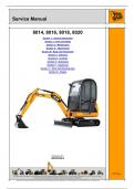 JCB 8014, 8016, 8018, 8020 Excavator Service Manual