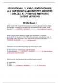 NR 283 EXAM 1, 2, AND 3 | PATHO EXAMS | ALL QUESTIONS AND CORRECT ANSWERS | GRADED A+ | VERIFIED ANSWERS | LATEST VERSIONS