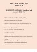 LSU ISDS 3130 EXAM 1 Questions And Answers 100% Pass