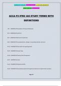 ACCA P2 IFRS/ IAS STUDY TERMS WITH DEFINITIONS