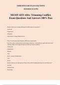 MGMT 4253 ABA: Trimming Conflict. Exam Questions And Answers 100% Pass