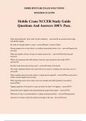 Mobile Crane NCCER Study Guide Questions And Answers 100% Pass.