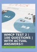 WMCP TEST 2 | 100 QUESTIONS | WITH ACTUAL ANSWERS!!