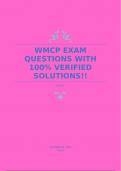 WMCP EXAM QUESTIONS WITH 100% VERIFIED SOLUTIONS!!