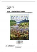 Test Bank: Ecology, 5th Edition by Bowman - Chapters 1-25, 9781605359212 | Rationals Included