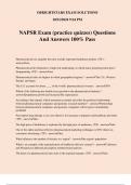 NAPSR Exam (practice quizzes) Questions And Answers 100% Pass