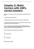 Chapter 5 Motor Carriers with 100- correct answers