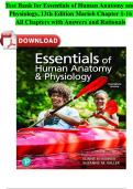 Test Bank for Essentials of Human Anatomy and Physiology, 13th Edition (Marieb, 2025), Chapter 1-16 | 9780137375561 All Chapters Fully Covered with Answers and Rationals Newest Version 2025 Instant Download