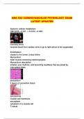 NSG 532 CARDIOVASCULAR PHYSIOLOGY EXAM LATEST UPDATED