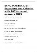 ECHO MASTER LIST - Equations and Criteria with 100- correct answers 2025.