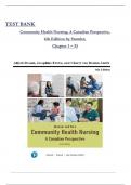 TEST BANK For Stamler and Yiu's Community Health Nursing: A Canadian Perspective, 6th Edition by Aliyah Dosani, All Chapters 1 to 33 complete Verified editon