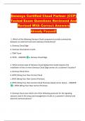 Genesys Certified Cloud Partner (CCP)  Tested Exam Questions Reviewed And  Revised With Correct Answers   Already Passed!! 