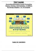 Test Bank For Accounting Information System Connecting Careers, Systems, And Analytics, 1st Edition By Savage, Consists Of 19 Complete Chapters, ISBN: 978-1119744474