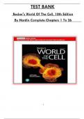 Test Bank For Becker's World Of The Cell, 10th Edition By Hardin, Consists Of 24 Complete Chapters, ISBN: 978-0135259498