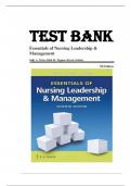 Test Bank for Essentials of Nursing Leadership & Management 7th Edition by Sally A Weiss. Ruth M Tappen 9780803669536 Complete 16 Chapters)