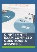 C-NPT (MNTT) EXAM COMPILED QUESTIONS & ANSWERS SCORED A+