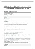 BIOD 151 Module 2 Problem Set quiz 5 out of 5 2024 complete update Portage Learning