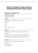 BIOD 151 Module 5 Problem 2024 new complete attempt Set Portage Learning