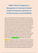 Bundle for NR 607 Week 6 & week 7 | Diagnosis & Management in Psychiatric-Mental Health III Practicum | Questions & Verified Answers Latest 2024/2025