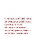 C-NPT EXAM-STUDY CORE KNOWLEDGE QUESTIONS COMPLETE WITH DETAILED VERIFIED ANSWERS (100% CORRECT ANSWERS) /A+GRADED 