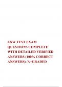 EXW TEST EXAM QUESTIONS COMPLETE WITH DETAILED VERIFIED ANSWERS (100% CORRECT ANSWERS) /A+GRADED 