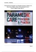 TEST BANK for Paramedic Care Principles & Practice, Volumes (1-5) 5th by Bryan Bledsoe, Robert Porter, Richard Cherry Latest Complete Guide 2024 A+