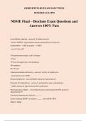 NBME Final – Biochem Exam Questions and Answers 100% Pass