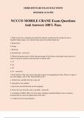 NCCCO MOBILE CRANE Exam Questions And Answers 100% Pass.