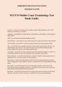 NCCCO Mobile Crane Terminology Test Study Guide.