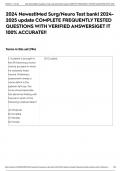2024 Newest|Med Surg/Neuro Test bank| 2024-2025 update COMPLETE FREQUENTLY TESTED QUESTIONS WITH VERIFIED ANSWERS |GET IT 100% ACCURATE!!