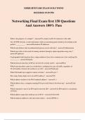 Networking Final Exam first 150 Questions And Answers 100% Pass