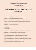 NHA: PHARMACY TECHNICIAN EXAM Study Guide.