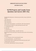 NJ PSI Property and Casualty Exam Questions And Answers 100% Pass