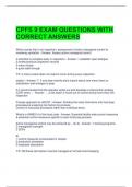 CPFS 9 EXAM QUESTIONS WITH CORRECT ANSWERS 