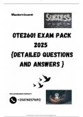 OTE2601 EXAM PACK 2025  {DETAILED QUESTIONS AND ANSWERS }