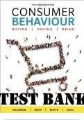 Test Bank For Consumer Behaviour: Buying, Having, and Being, Canadian Edition, 8th and 9th Edition, by Michael R. Solomon All Chapters Complete Guide A+