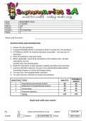 Grade 11 Accounting (ACC) November Test Paper 1 and Memo - 2024