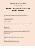 NYS EMT Practice Test Questions And Answers 100% Pass