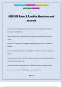 AHN 568 Exam 2 Practice Questions and Answers