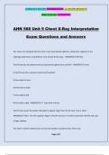 AHN 568 Unit 5 Chest X-Ray Interpretation Exam Questions and Answers